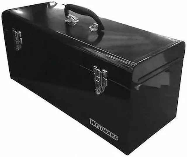 Main image of WESTWARD 44ZJ86 WESTWARD Tool Box, Steel, Black, 24 in W x 8 in D x 9 in H