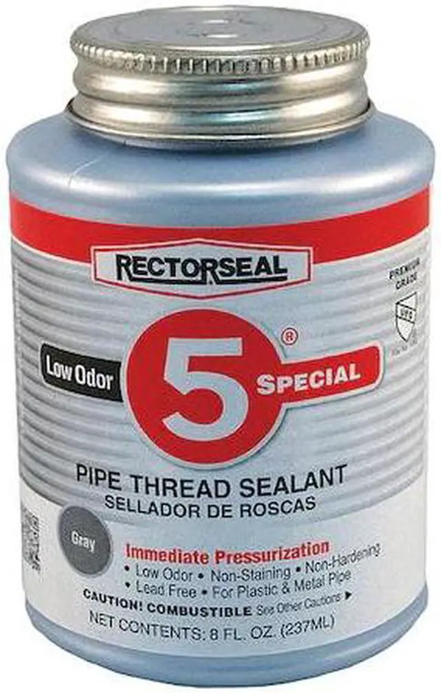 Alt view image 4 of 4 - Rectorseal Paste Pipe Thread Sealant,  40° to 125°F Temp. Range,  Gray,  8 oz.