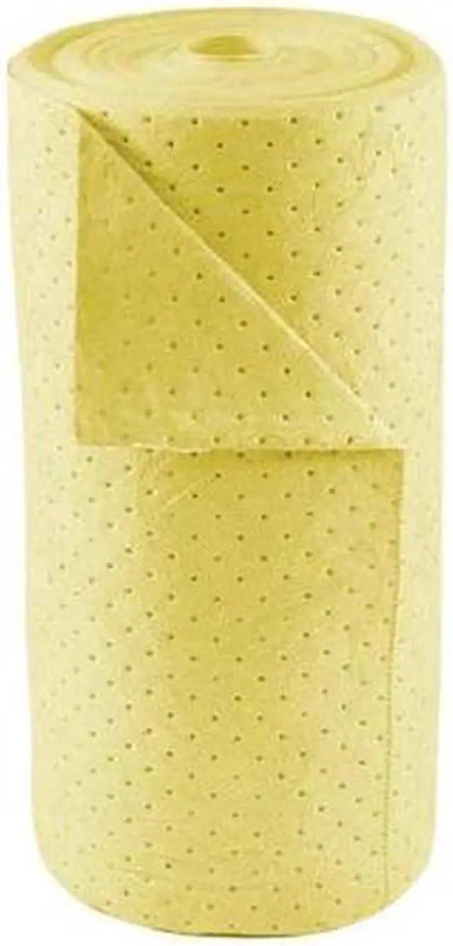 Main image of CONDOR 35ZR36 Sorbent Roll, 34 gal, 30 in x 150 ft, Harsh Chemicals, Yellow,