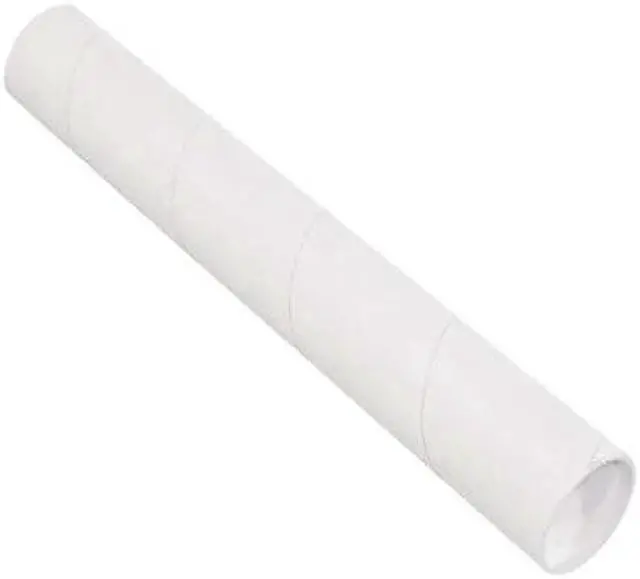 Main image of PARTNERS BRAND P3042W Mailing Tubes with Caps, 3" x 42", White, PK24
