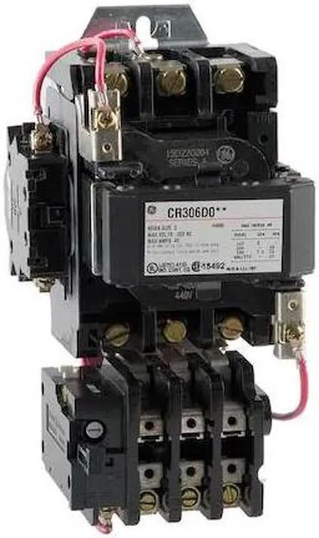 Alt view image 2 of 2 - GE CR306D004 Nonreversing Magnetic Motor Starter, No Enclosure NEMA Rating,