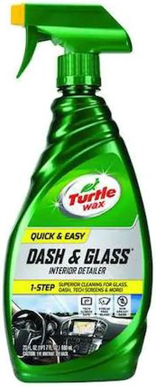 Alt view image 4 of 4 - TURTLE WAX T930 Dash and Glass Cleaner,23 oz.,Clear