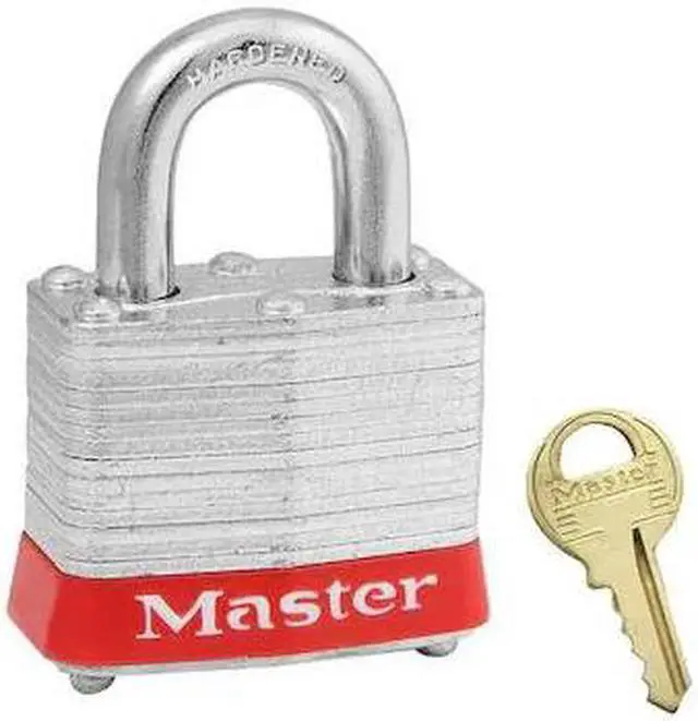 Alt view image 3 of 5 - 4 Pin Tumbler Padlockw/Red Bumpe