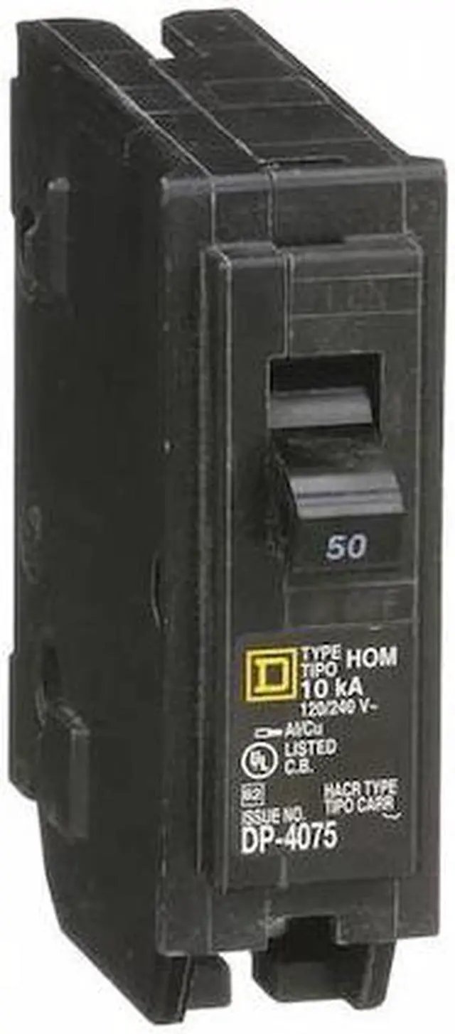Main image of SQUARE D HOM150 Miniature Circuit Breaker, HOMELINE Series, 50A, 1 Pole, 120V