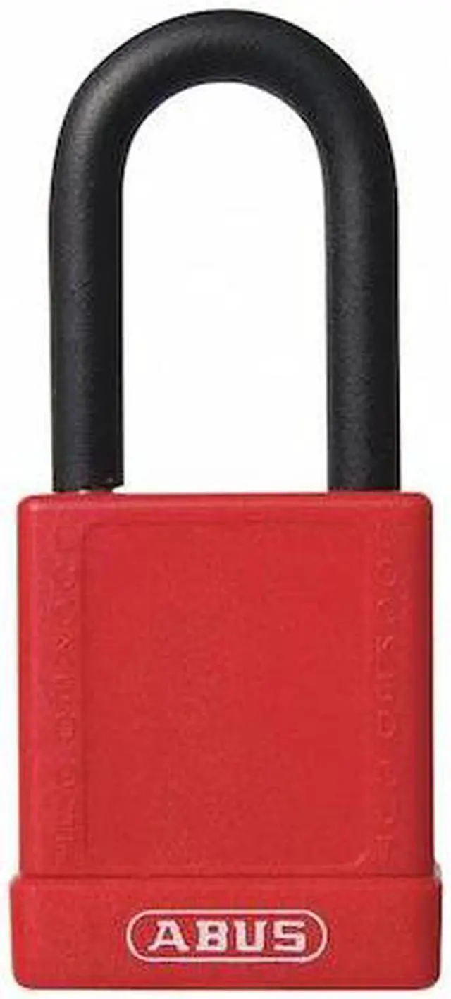Alt view image 2 of 2 - Abus Red Lockout Padlock, Different Key Type, Aluminum Body Material, 6 PK 19601