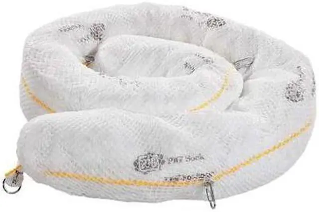 Alt view image 2 of 4 - PIG BOM400 Absorbent Boom, Absorbs 24 gal. Oil-Based Liquids, PK 2 ,White