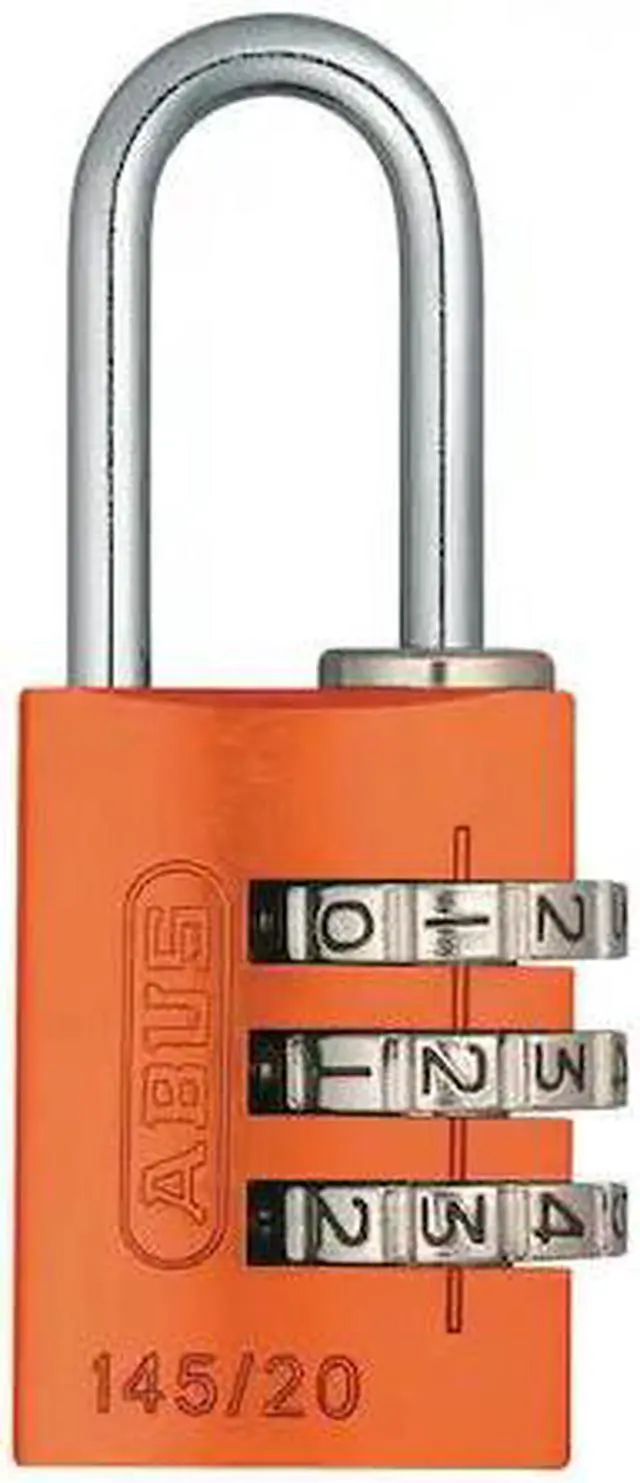 Alt view image 2 of 2 - Abus Combination Padlock,1 1/8in,Rectgle,Orge  145/20 Orange