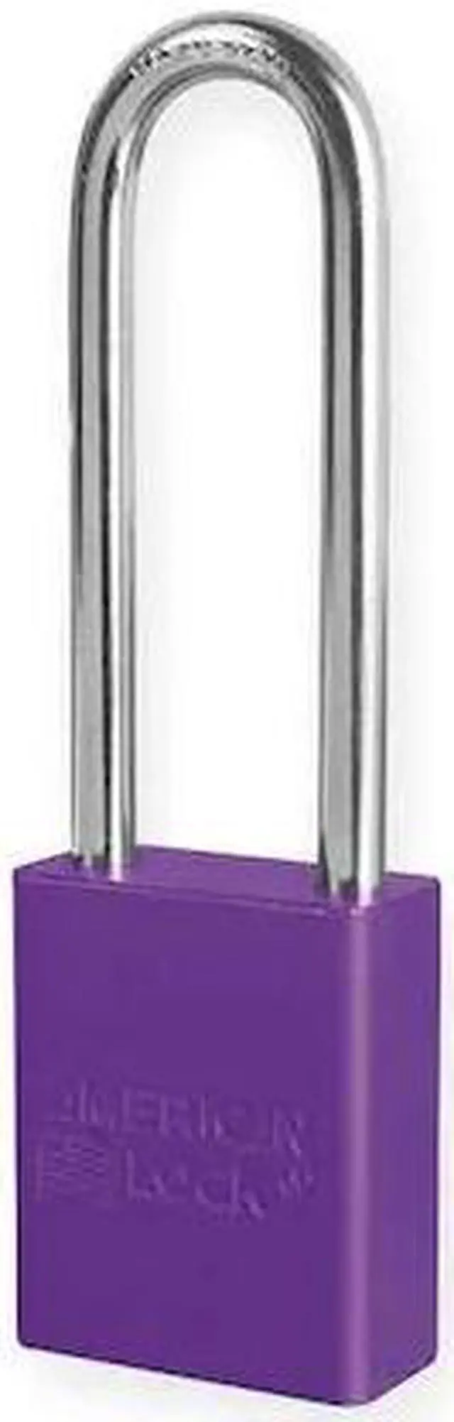 Alt view image 2 of 3 - AMERICAN LOCK A1107PRP Lockout Padlock, KD, Purple, 1-7/8"H