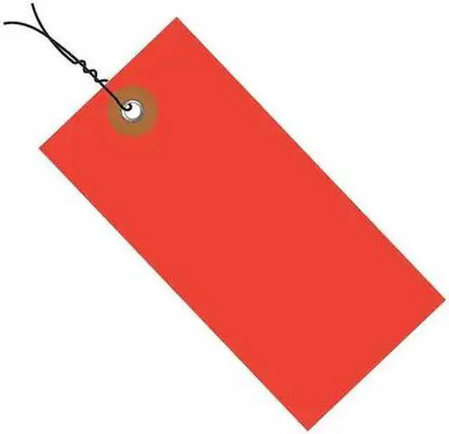 Main image of TYVEK G14033D Tyvek® Shipping Tags, Pre-Wired, 3 3/4" x 1 7/8", Red, 100/Case