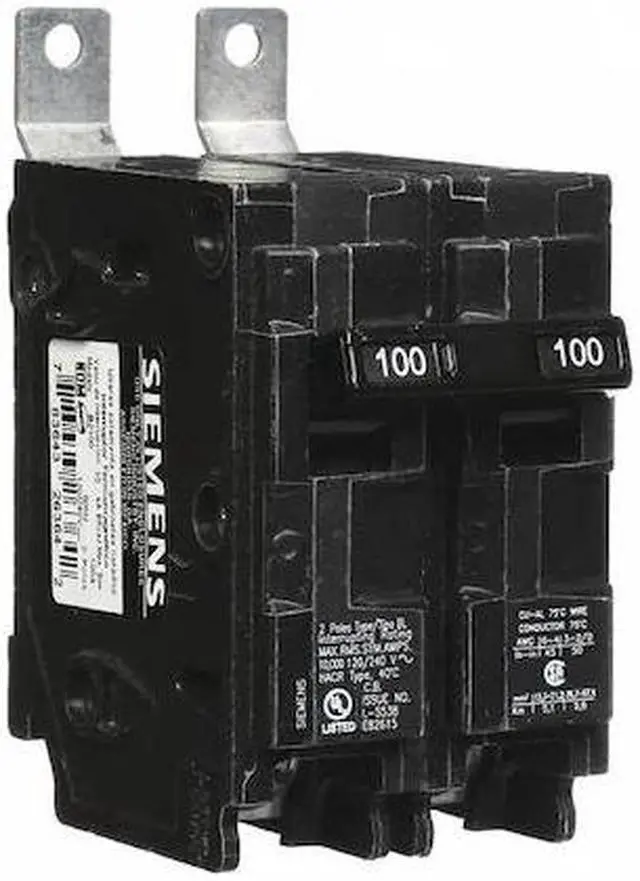 Alt view image 2 of 3 - SIEMENS B2100 Miniature Circuit Breaker, BL Series, 100A, 2 Pole, 120/240V AC,