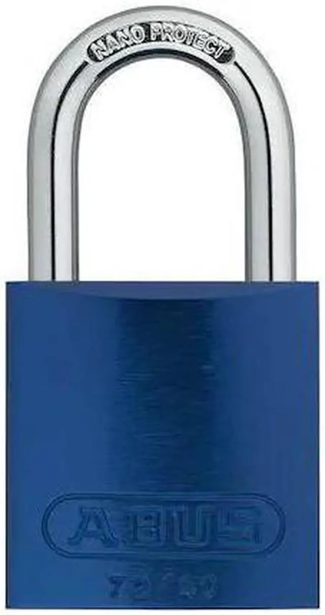 Alt view image 2 of 2 - ABUS 72 /40 KA Blue Lockout Padlock, Keyed Alike, Aluminum, Blue, 1 in Shackle