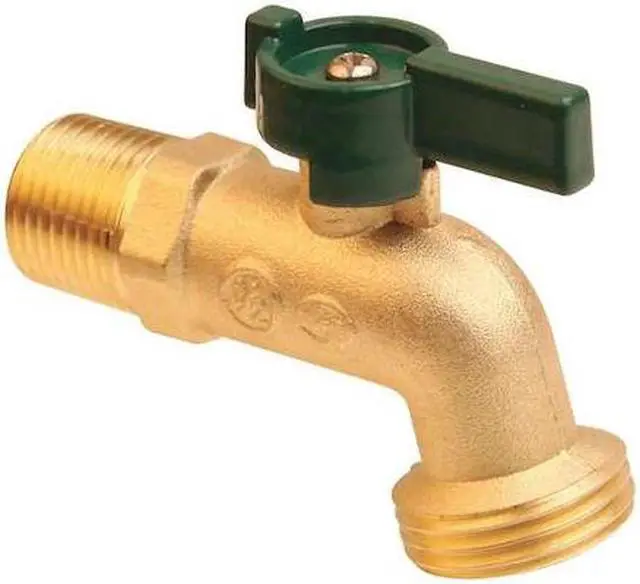 Main image of ZORO SELECT 6PDZ4 Hose Bibb,Quarter Turn,1/2In, Brass
