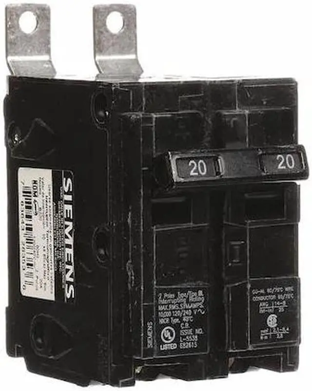 Alt view image 3 of 3 - SIEMENS B220 20 A Bolt On Standard Miniature Circuit Breaker , 120/240V AC