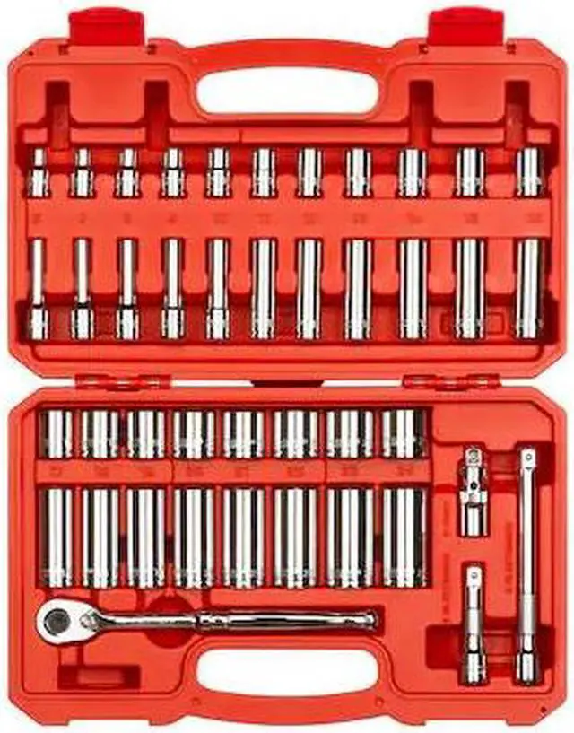 Main image of TEKTON SKT15201 3/8 Inch Drive 6-Point Socket and Ratchet Set, 42-Piece (6-24
