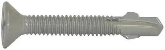 Alt view image 2 of 3 - TEKS 1552500 Self-Drilling Screw, #12 x 1-5/8 in, Climaseal Steel Flat Head