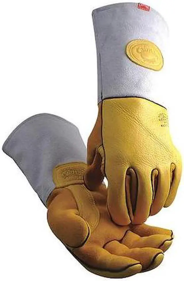 Main image of 1485 Series Gold Elk Grain Heavy-Duty Welding Gloves, Wool, Medium