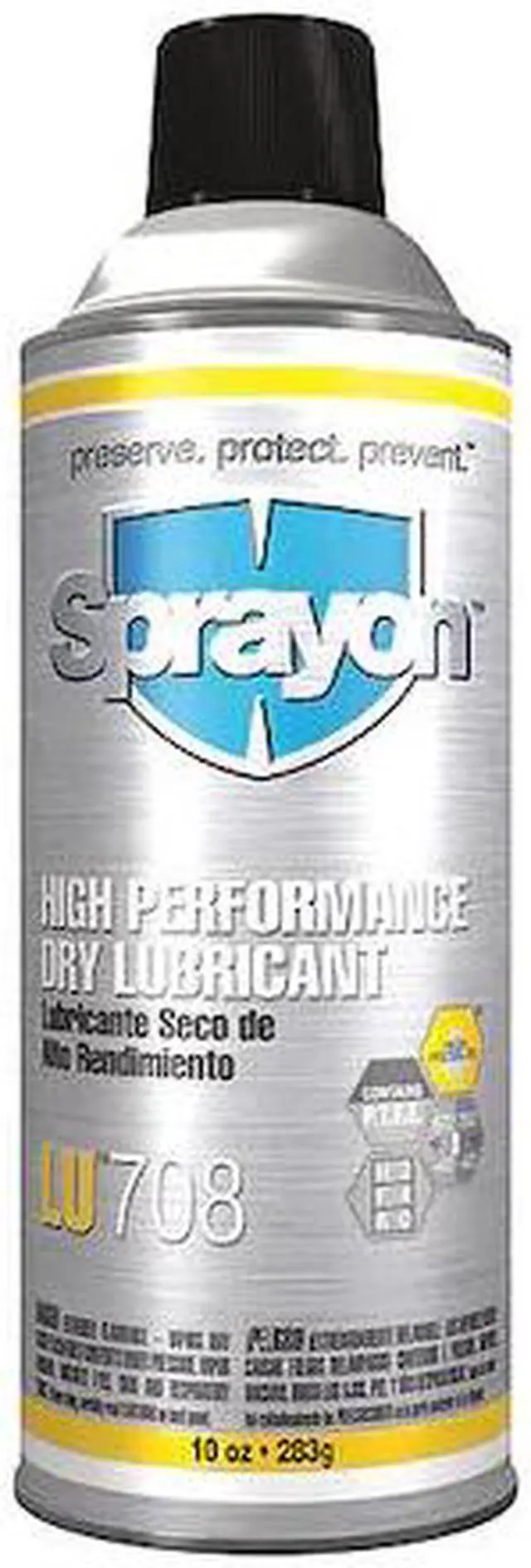 Main image of SPRAYON SC0708000 Dry Film Lubricant, 10 oz., Aerosol Can, PTFE, White
