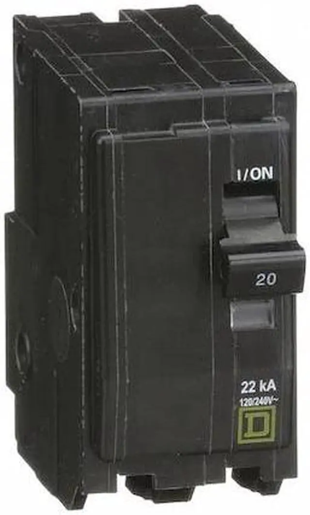 Alt view image 3 of 3 - SQUARE D QO220VH Miniature Circuit Breaker, QO Series, 20A, 2 Pole, 120/240V