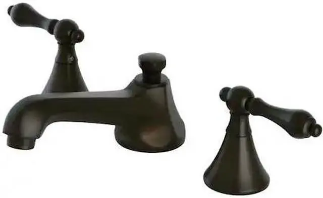Alt view image 3 of 6 - Kingston Brass KS4475AL Widespread Lavatory Faucet with Brass Pop-Up with Metal Lever Handle, Oil Rubbed Bronze