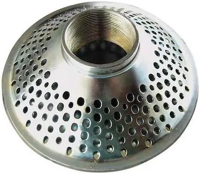 Main image of ZORO SELECT 5RWN1 Suct Strainer,12 Dia,3 NPSM,Top Rnd Perf