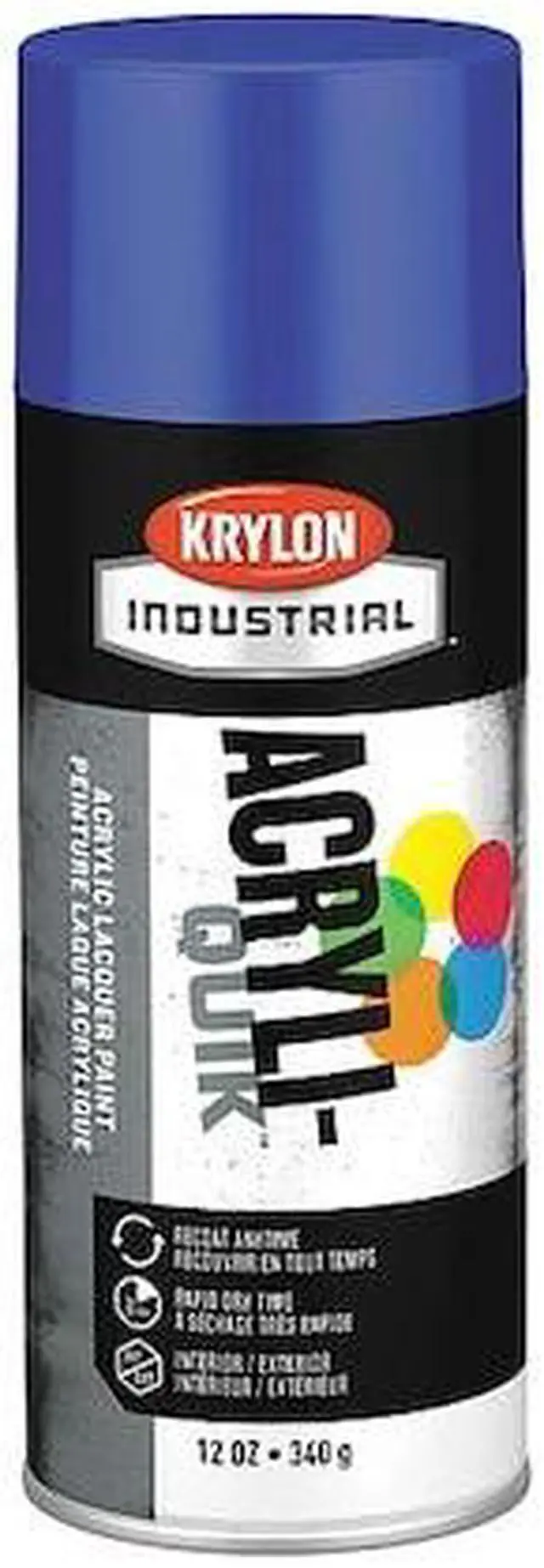 Alt view image 2 of 2 - KRYLON INDUSTRIAL K01910A07 Spray Paint, True Blue, Gloss, Solvent, 12 oz