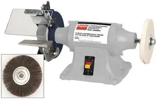 Alt view image 2 of 2 - DAYTON 16W005 Bench Grinder, 6 in Max. Wheel Dia, 5/8 in Max. Wheel Thickness,