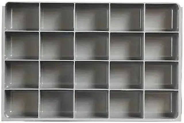 Alt view image 2 of 2 - Durham Mfg Compartment Drawer Insert Gray Powder Coated  Plastic  229-95-20-IND