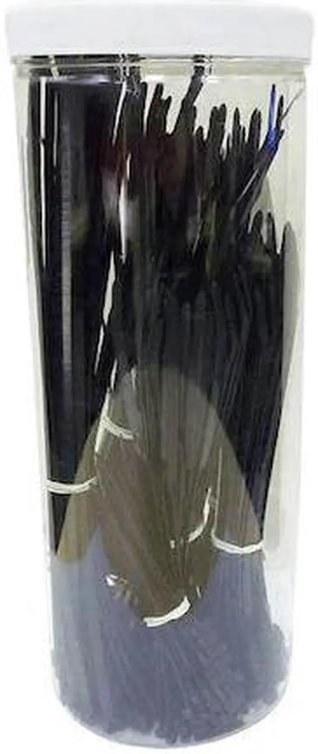 Main image of POWER FIRST 40J772 Cable Tie Kit, 4 in, 8 in, 12 in L, Black, Nylon 6/6, 18 lb,