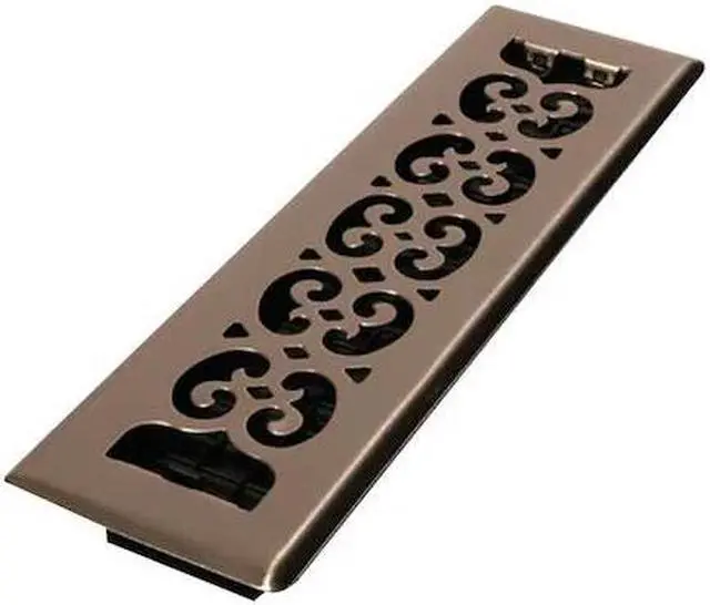 Alt view image 2 of 2 - DECOR GRATES SPH212-NKL Floor Register 3.75 X 13.5, Brushed Nickel, Steel