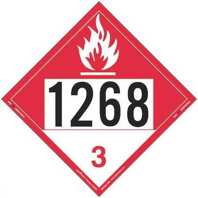 Main image of LABELMASTER ZEZ91268 Combustible Liquid Placard,Vinyl,PK25