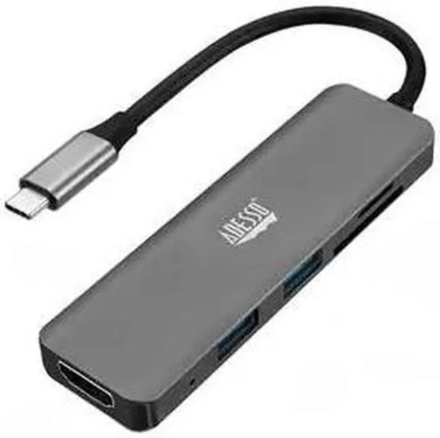 Alt view image 9 of 20 - Adesso 6-in-1 USB-C Multi-Port Docking Station TAA Compliant AUH4020