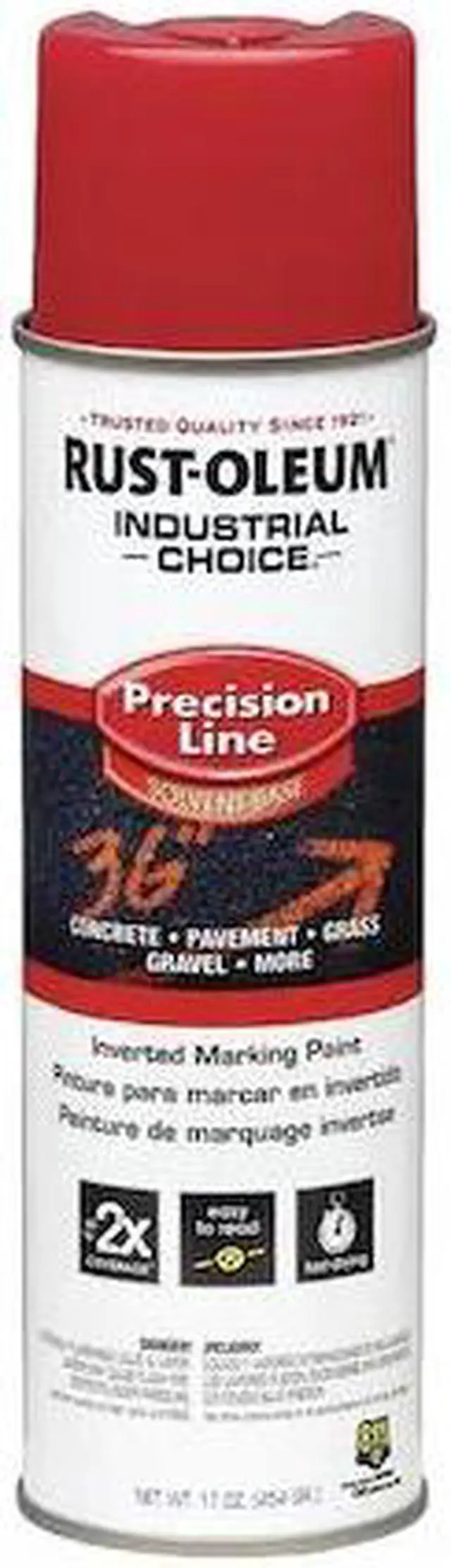 Main image of RUST-OLEUM 203029V Precision Line Marking Paint, Inverted, Safety Red, 20 oz