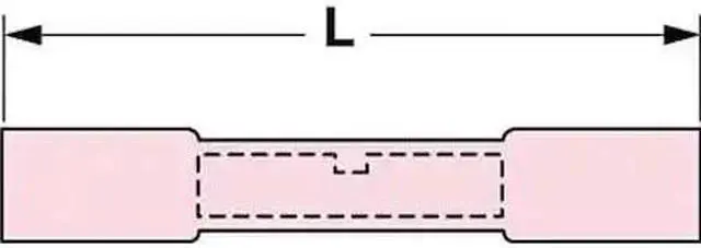 Alt view image 3 of 3 - 3M MH18BCK Butt Splice Wire Connector, 18 AWG Max, Pink, Heat Shrink