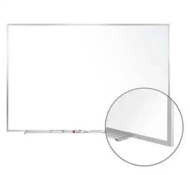 Main image of Ghent M1-34-1 Magnetic Porcelain Whiteboard with Aluminum Frame - 48.5" x 36.5" - White Surface, Satin Aluminum Frame