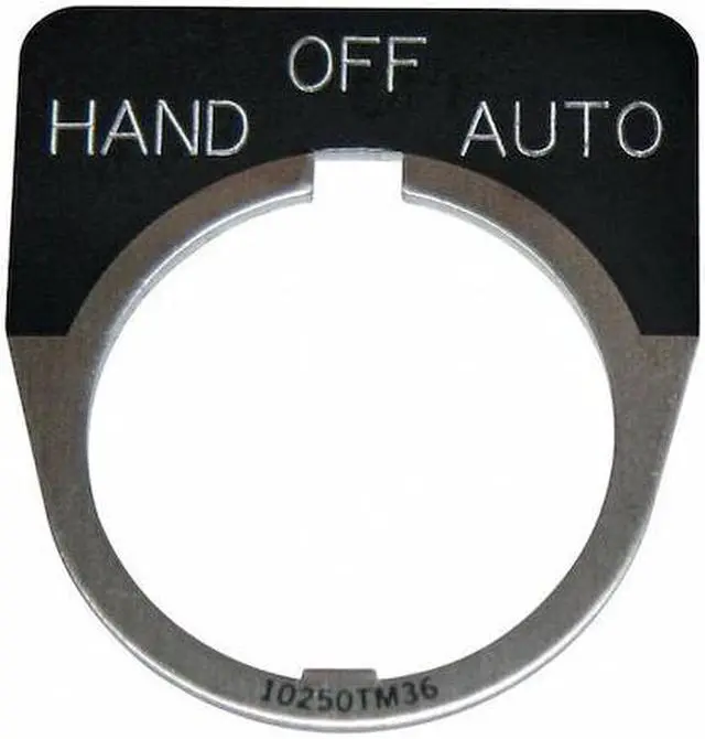 Main image of EATON 10250TM51 Cutler-Hammer Legend Plate,Hand Off Automatic,Black
