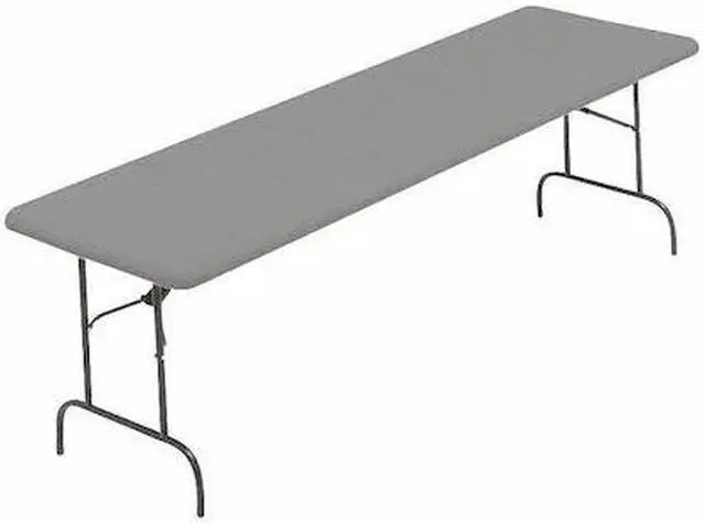 Alt view image 3 of 3 - ICEBERG 65537 Rectangle Folding Table , 30 in X 96 in X 29 in , Charcoal