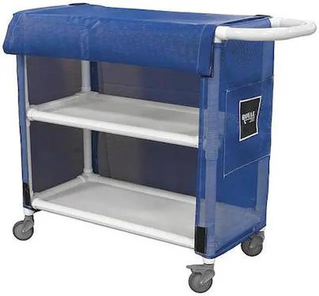 Main image of ROYAL BASKET TRUCK G32-BBX-L2A-3ULN PVC Linen Cart,Blue,300 lb.