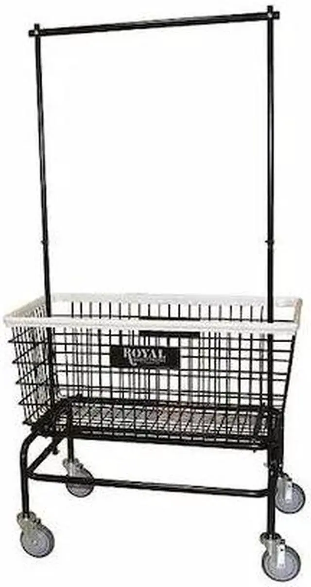 Alt view image 3 of 3 - ROYAL BASKET TRUCKS G33-BKX-W2A-5UNN Laundry Hamper Cart,Black,500 lb.