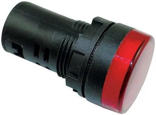 Main image of DAYTON 22NZ06 Raised Indicator Light,22mm,120V,Red