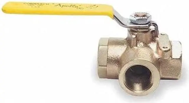 Main image of APOLLO VALVES 7060201 3/8" FNPT Bronze Ball Valve 3-Way