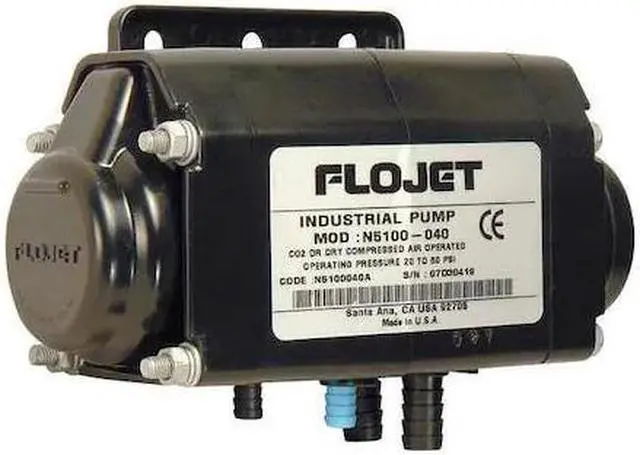 Alt view image 3 of 3 - FLOJET N5100020G Double Diaphragm Pump, Acetal, Air Operated, Viton, 2.5 gpm