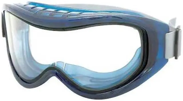 Alt view image 2 of 3 - Sellstrom S80201 Odyssey II Indirect Vented Dual Scratch-Resistant Anti-Fog Clear Lens Chemical Splash Goggle, Safety Goggle, Blue