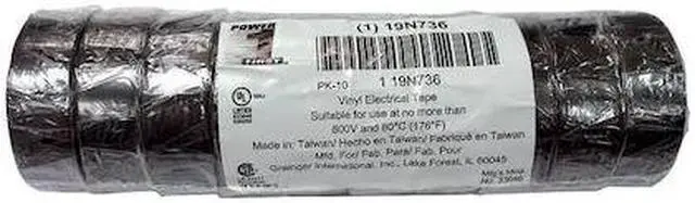 Main image of ZORO SELECT 19N736 Vinyl Electrical Tape,3/4 in W x 20 ft L, 7 mil thick,