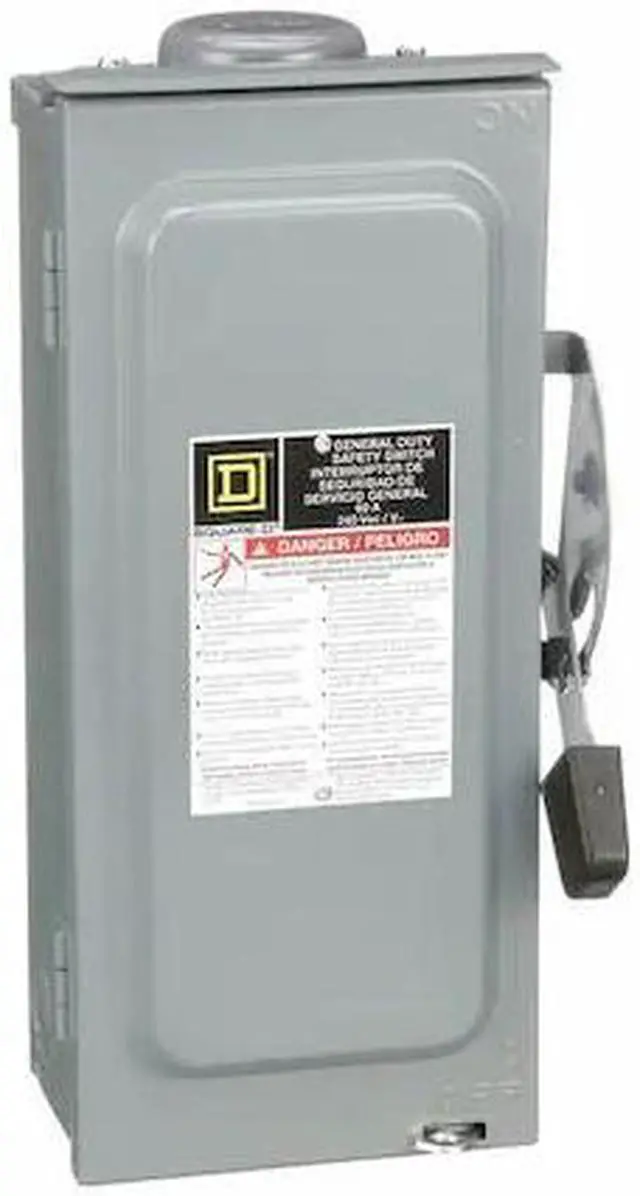 Main image of SQUARE D D322NRB Fusible Safety Switch, General Duty, 240V AC, 3PST, 60 A, NEMA
