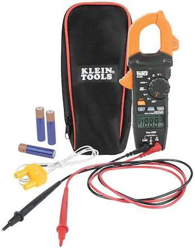 Alt view image 7 of 13 - Klein Tools CL220 400 Amp Auto-Ranging Digital Clamp Meter with Temperature/Non-Contact Voltage Detector