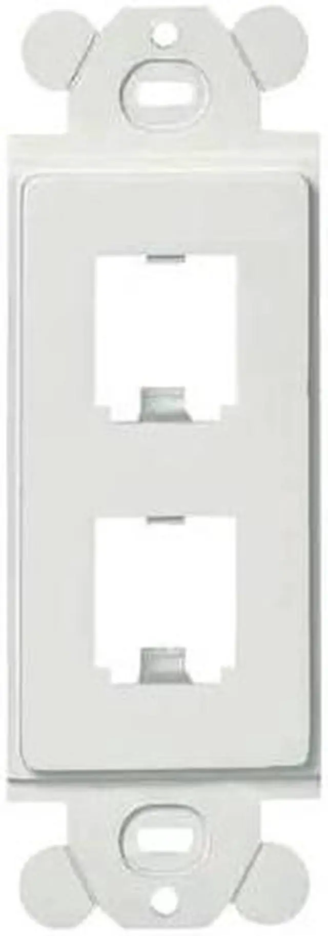 Alt view image 4 of 9 - PANDUIT CFG2WH GFCI Module Frame,Mini Com,2 Port,White