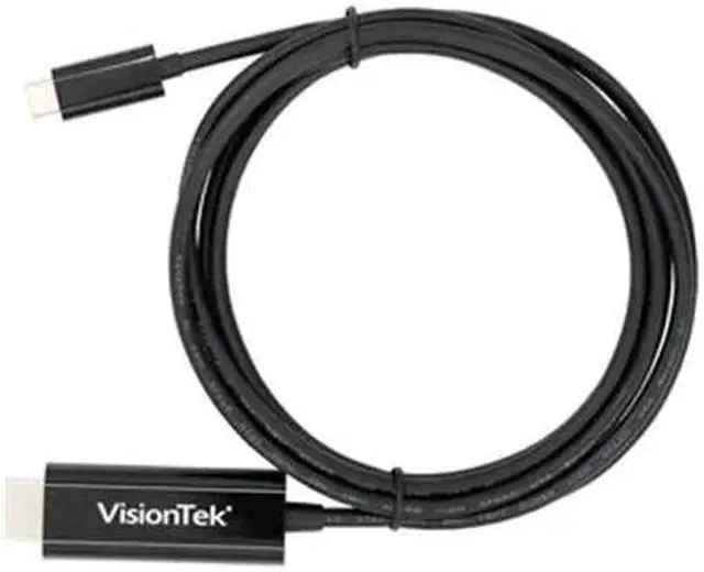 Alt view image 8 of 16 - VisionTek 901219 6 Feet USB C/Thunderbolt 3 to HDMI 2.0 Cable - Black