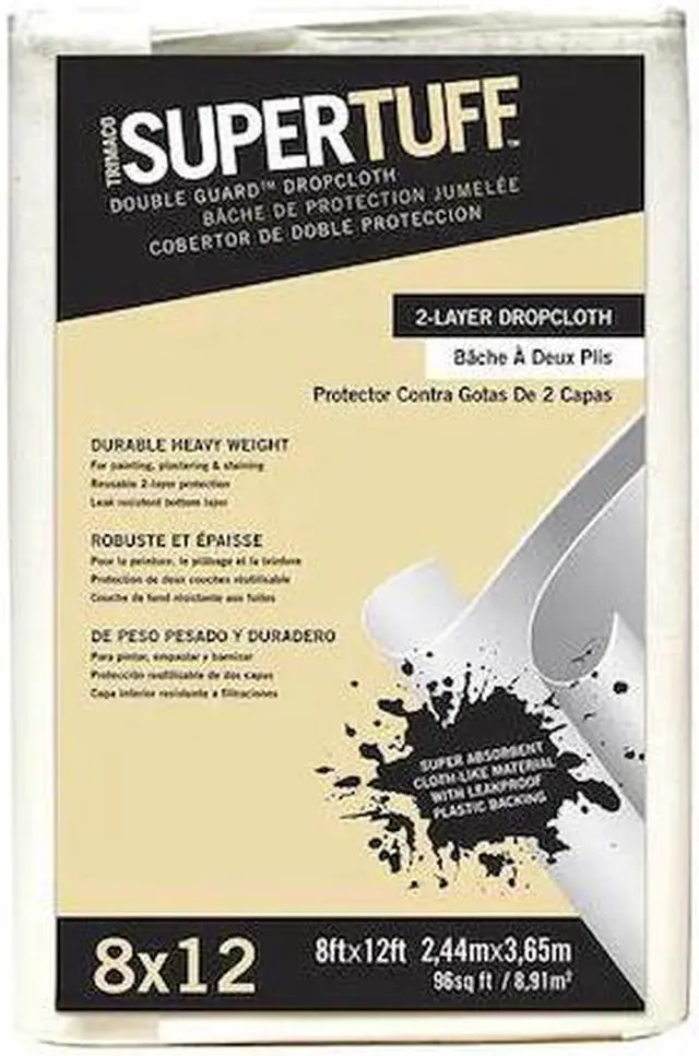 Alt view image 2 of 2 - Trimaco 8ft. X 12ft. Professional Non-Woven Drop Cloth  02601