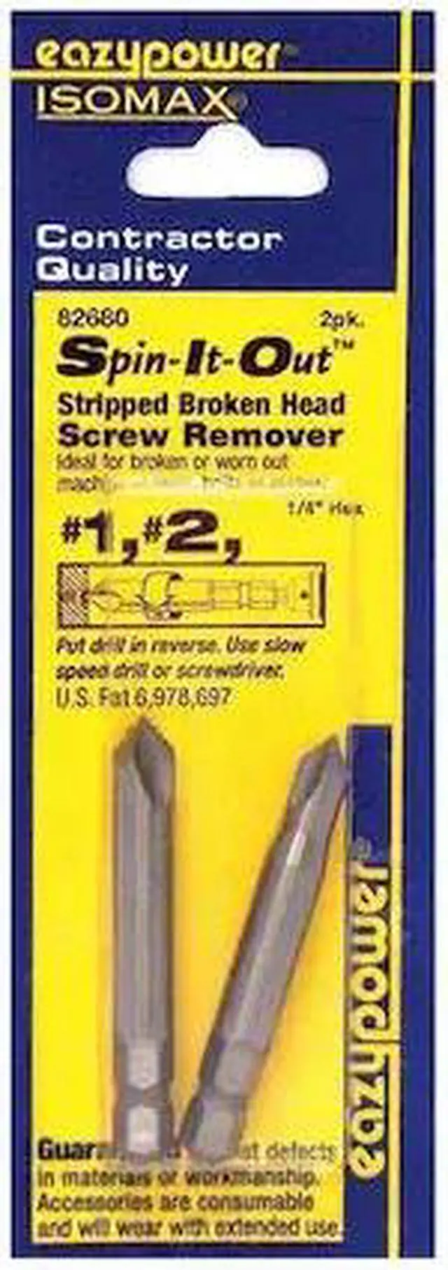 Alt view image 2 of 2 - EAZYPOWER 82680 Damaged Screw Remover,No.1,No.2,PK2