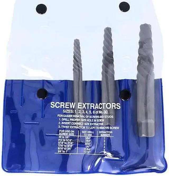 Alt view image 2 of 2 - Chicago-Latrobe Screw Extractor Set,3pc,HSS,Tube  65037